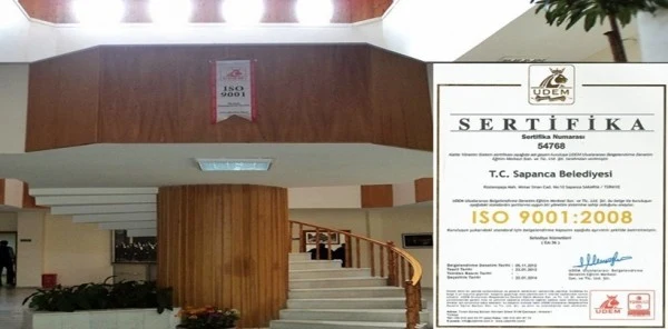 Sapanca Belediyesine Iso 9001 Kalite Belgesi