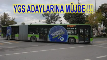 Sakarya Büyükşehir Belediye Otobüsleri Ygs Adaylarına Ücretsiz Hizmet Verecek
