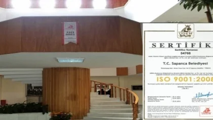 Sapanca Belediyesine Iso 9001 Kalite Belgesi