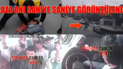 Sapanca'da Midibüs Ömer Halil'e Çarptı, Kaza Anı İse Saniye Saniye Görüntülendi