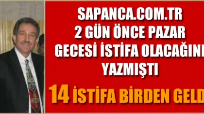 Sapanca MHP'de 14 İstifa Geldi Başkan Arıkan'ın da İstifa Edeceği Öğrenildi