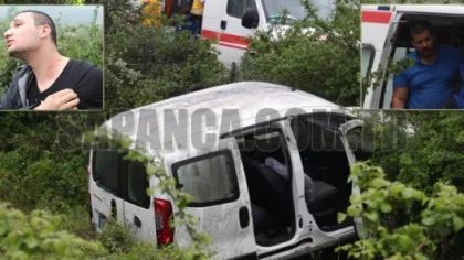 Panelvan Sapanca'da Şarampole Uçtu: 2 Yaralı
