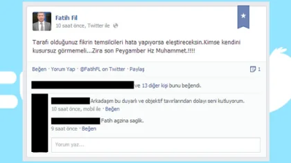 AK Parti Sapanca Belediye Meclis Üyesi Fatih Fil'den Düşündüren Tweet