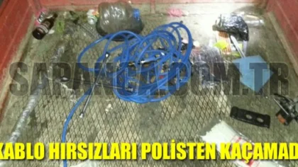 Kablo Hırsızları Polisten Kaçamadı