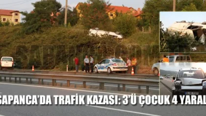 Sapanca Tem'de Trafik Kazası: 3'ü Çocuk 4 Yaralı