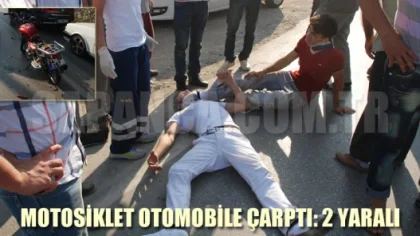 Sapanca'da Motosiklet Otomobile Çarptı: 2 Yaralı