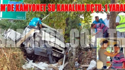 Sapanca Tem'de Kamyonet Su Kanalına Uçtu: 1 Yaralı