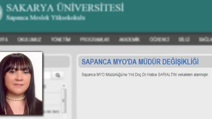 Yrd.doç.dr.hatice Sarıaltın'ın Ataması SAÜ Resmi İnternet Sitesinde Yayınlandı