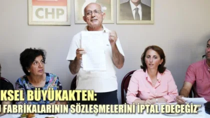 Yüksel Büyükakten: 'Su Fabrikalarının Sözleşmelerini İptal Edeceğiz'