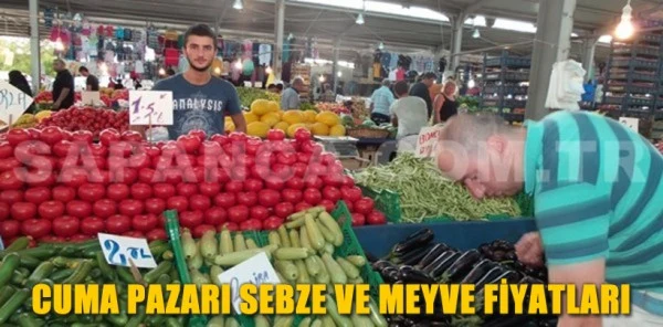 Sapanca Cuma Pazarı 27 Eylül Tarihli Parakende Sebze ve Meyve Fiyatları