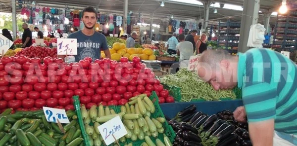 Sapanca Cuma Pazarı 6 Eylül Tarihli Parakende Sebze ve Meyve Fiyatları