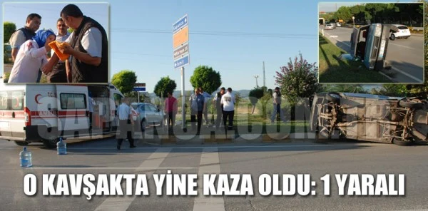 Sapanca'da ki O Kavşakta Yine Kaza Oldu: 1 Yaralı