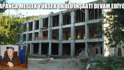 Sapanca Meslek Yüksek Okulu İnşaatı Devam Ediyor