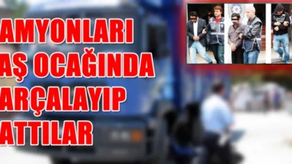 Hırsızlar Kamyonları Sapanca'da ki Taş Ocağında Parçalayıp Sattılar