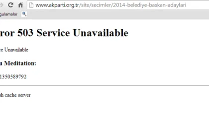 AK Parti'nin İnternet Sitesi Çöktü