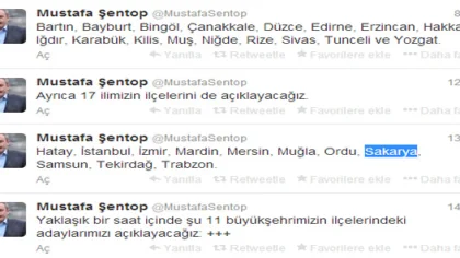 Sakarya Adayları 1-2 Saat İçerisinde Resmen Açıklanacak