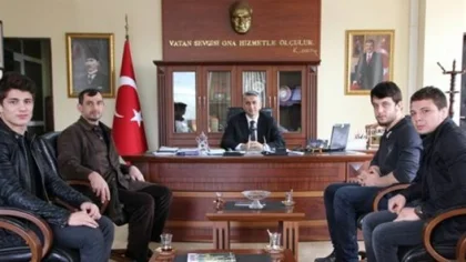 Güreşçilerden Kaymakam Azcan'a Ziyaret