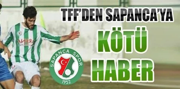 Sapanca Gençlikspor'a Kötü Haber