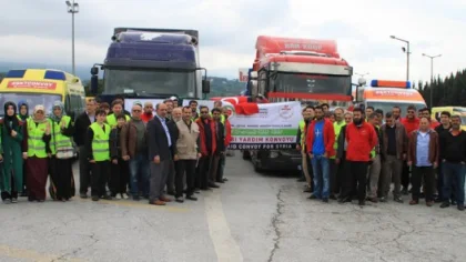 Suriye'ye Tıbbi Yardım Konvoyu Sapanca'da