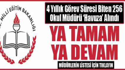 12 Okul Müdürü Havuza Alındı. İşte O Müdürler