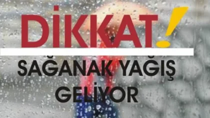 Çarşamba Günü Sağanak Yağış Geliyor