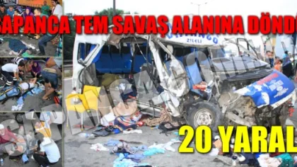 Düğüne Giden Midibüs Kaza Yaptı: 20 Yaralı