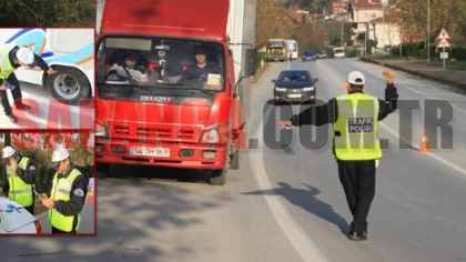 Sapanca Polisi Kış Lastiği Denetimlerine Başladı