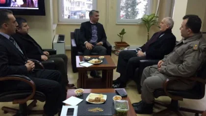 Eski Bakan Tantan, Kaymakam Azcan'ı Ziyaret Etti