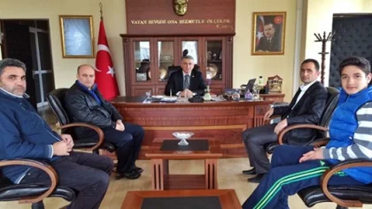 Milli Futbolcudan Kaymakam Azcan'a Ziyaret