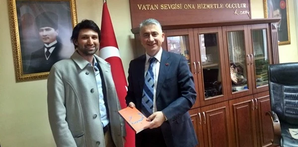 Yazar Mert Öz'den Kaymakam Azcan'a Ziyaret
