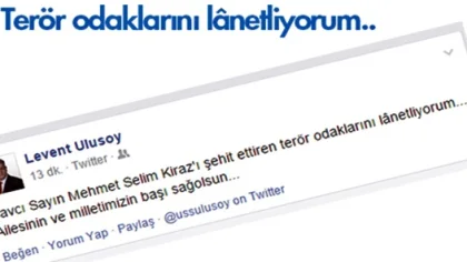 Ulusoy; Terörü Lanetliyorum.
