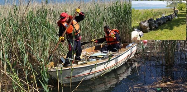 Belediye Göl'de Temizlik Çalışması Yaptı