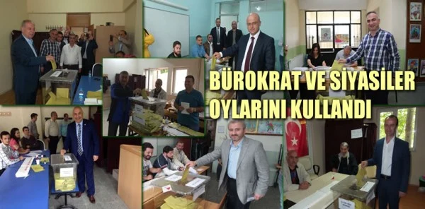 Bürokratlar ve Sapancalı Siyasiler Oylarını Kullandı