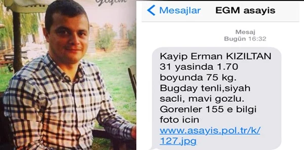 Polis Her Yerde Erman Kızıltan'ı Arıyor
