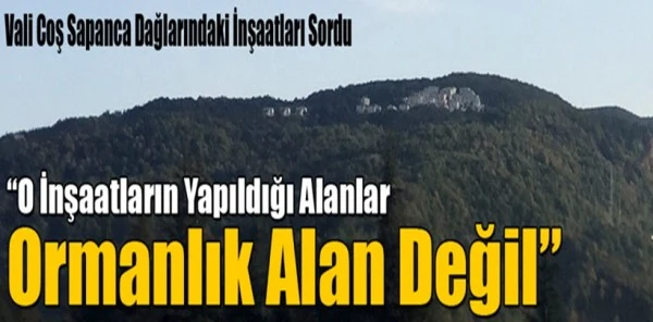Sapanca Dağları Ormanlık Alan Değilmiş
