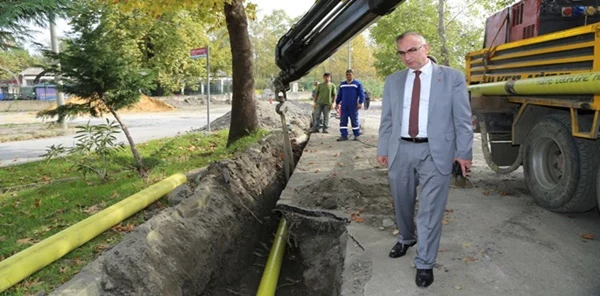 Yanık'ta Doğalgaz Çalışmaları Başladı