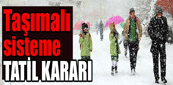 Sapanca'da Taşımalı Sistemde Tatil Kararı