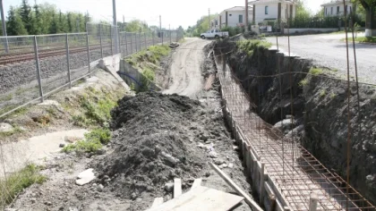 Kırkpınar'da Alt Geçit ve İstinat Duvarı Çalışması