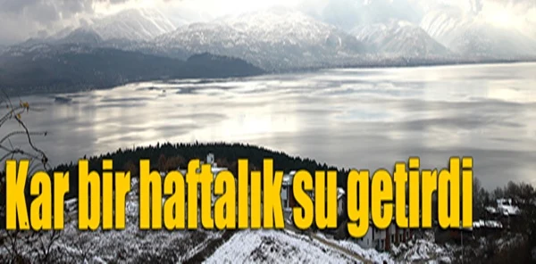 Kar, Sakarya'ya Bir Haftalık Su Getirdi