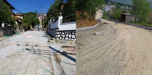Göl Mahallesi'nde Kilitli Parke Çalışması