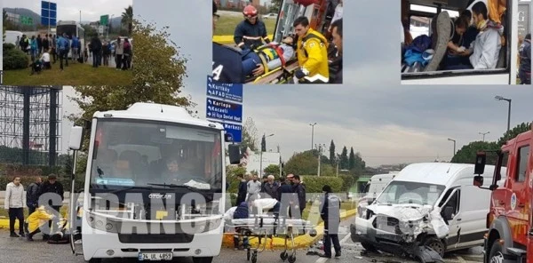 Sporcuların Midibüsü Kaza Yaptı: 12 Yaralı