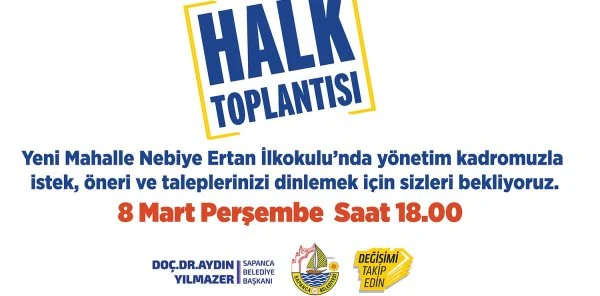 Halk Toplantısı Yeni Mahallede