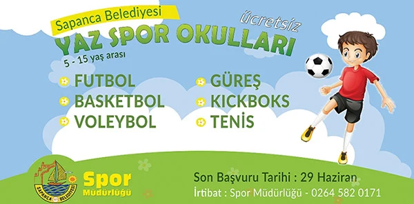 Belediye Yaz Spor Okulları Başlıyor