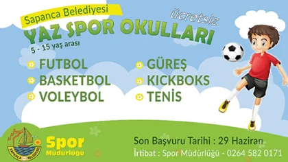 Belediye Yaz Spor Okulları Başlıyor