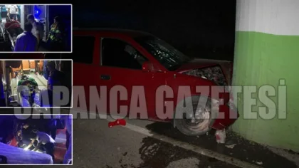 Köprü Bacağına Çarptı: 2 Yaralı