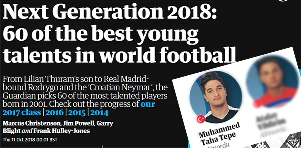 Dünyanın En Yetenekli 60 Futbolcusu Arasında Bir Sapancalı
