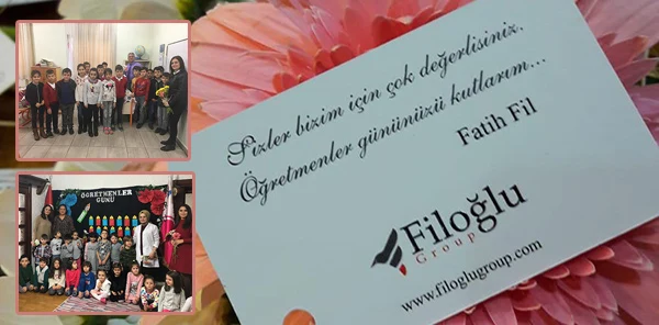 Filoğlu Grup'tan Öğretmenlere Çiçek Sürprizi