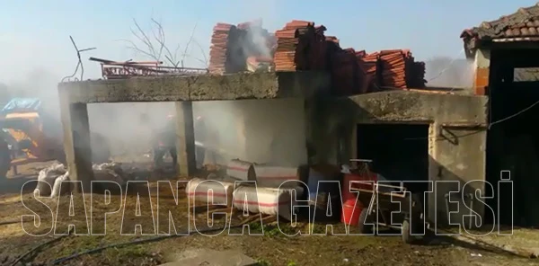 Sapanca'da Samanlık Yangını