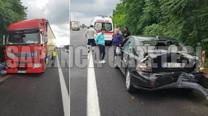 Tır Otomobile Çarptı: 1 Yaralı