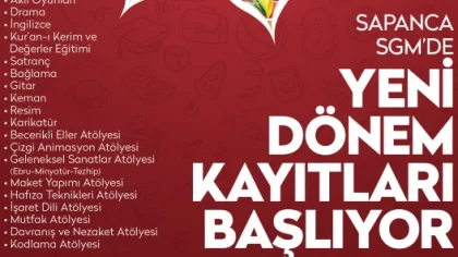 Sapanca Sgm'de Yeni Dönem Kayıtları Başlıyor